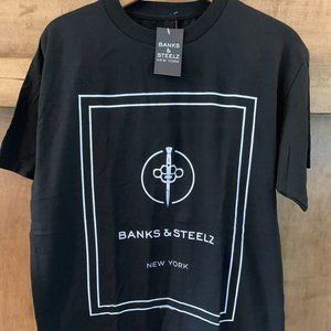 NWT Banks & Steelz Black T Shirt New Official Merch New York RZA Wu Tang Medium
